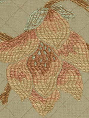 Beacon Hill Fabric 069007 Dutch Rose Celadon Bronze