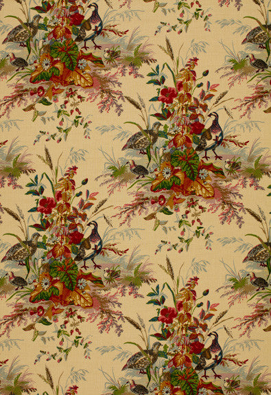 FSchumacher Fabric 1106032 Quail Meadow Summer