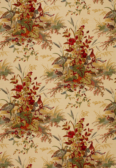 FSchumacher Fabric 1106043 Quail Meadow Autumn
