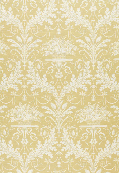 FSchumacher Fabric 1178015 Clairemont Damask Yellow