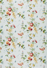 FSchumacher Fabric 1235014 Chickadee Floral Sky