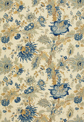 FSchumacher Fabric 1304001 Ellis Floral Vine Indigo