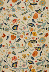 FSchumacher Fabric 1307000 Apsley Vine Apricot &amp; Teal