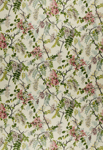 FSchumacher Fabric 1318001 Wisteria Vine Ivory