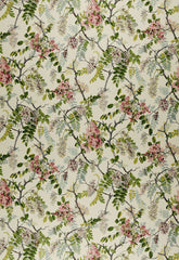 FSchumacher Fabric 1318001 Wisteria Vine Ivory