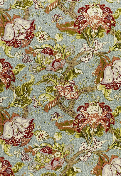 FSchumacher Fabric 1319001 Ariella Jacobean ROBIN'S Egg