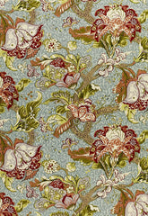 FSchumacher Fabric 1319001 Ariella Jacobean ROBIN'S Egg