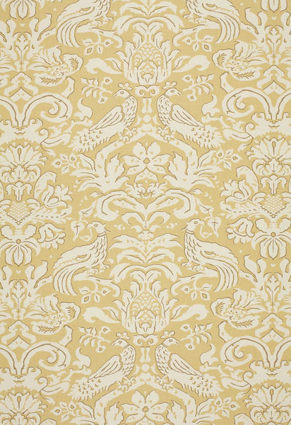 FSchumacher Fabric 1328002 Aldwyn Damask Buttercup