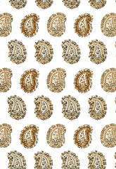 FSchumacher Fabric 1329002 Arklow Paisley Stone