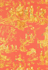 FSchumacher Fabric 168271 Chinois Coral