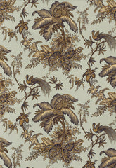 FSchumacher Fabric 171114 Coconut Grove Aqua &amp; Tan