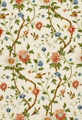 FSchumacher Fabric 172441 Shangtu Floral Porcelain