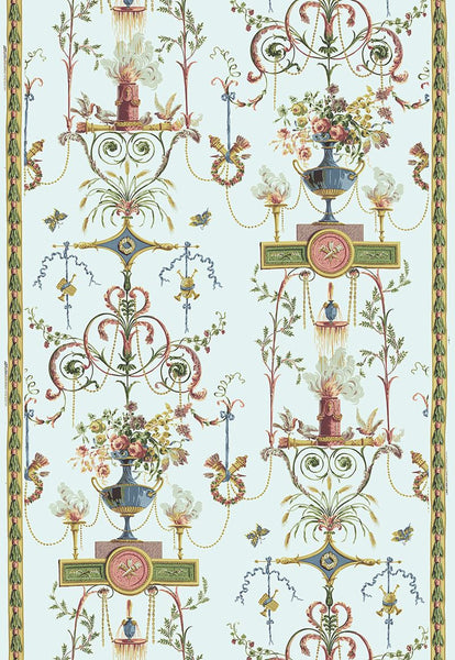 FSchumacher Fabric 172632 Terracina Arabesque Celestial