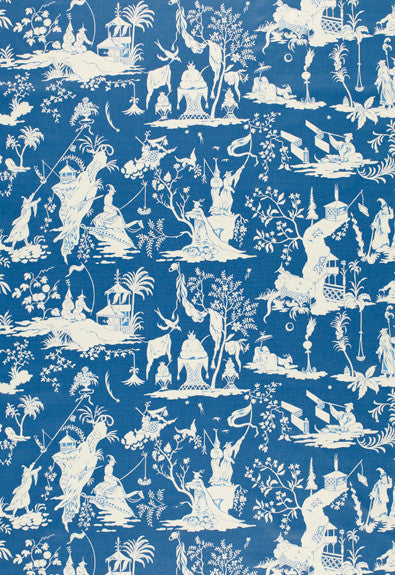 FSchumacher Fabric 172922 Starry Night China Blue