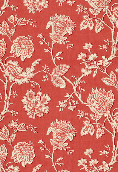 FSchumacher Fabric 173030 Soleil Indienne Coral
