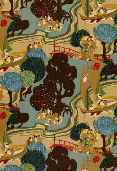 FSchumacher Fabric 173061 Pearl River Jade