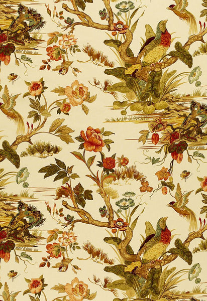 FSchumacher Fabric 173082 Le Faisan Chinoiserie Spice
