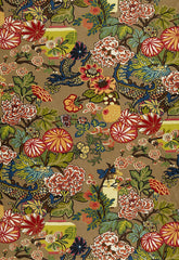 FSchumacher Fabric 173274 Chiang Mai Dragon Mocha