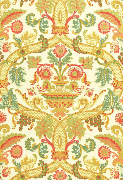 FSchumacher Fabric 173320 Fontenay Vase Ivory