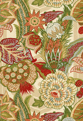 FSchumacher Fabric 173521 Zanzibar Linen Print Melon