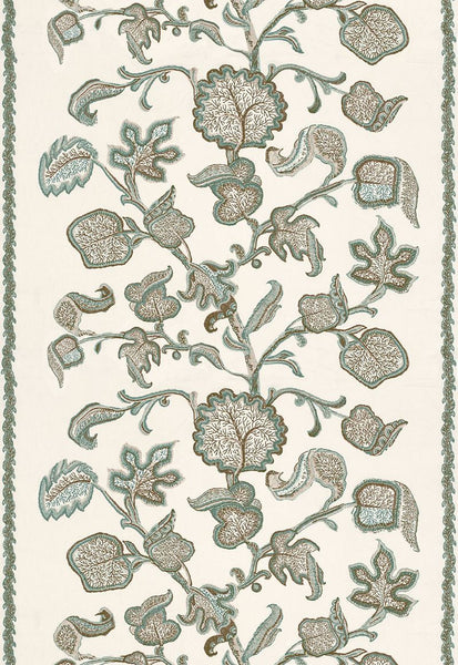 FSchumacher Fabric 173612 Palampore Block Print Teal