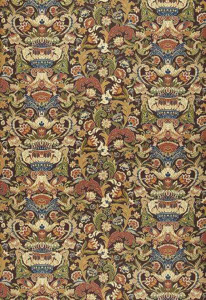 FSchumacher Fabric 173620 Egerton Tapestry Print Umber