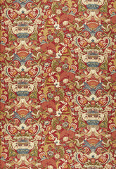 FSchumacher Fabric 173621 Egerton Tapestry Print Scarlet