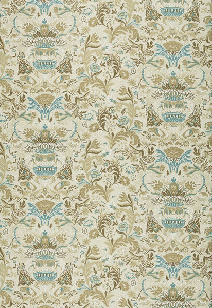 FSchumacher Fabric 173622 Egerton Tapestry Print Almond