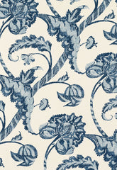 FSchumacher Fabric 173772 Vallier Vine Indigo