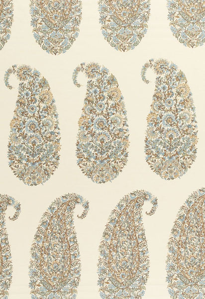 FSchumacher Fabric 173780 Shirala Paisley Aqua