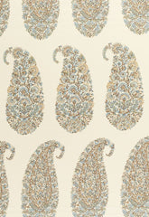 FSchumacher Fabric 173780 Shirala Paisley Aqua