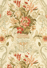 FSchumacher Fabric 173840 Aylesbury Vase Coral