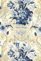 FSchumacher Fabric 173843 Aylesbury Vase Delft