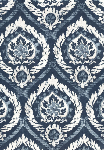 FSchumacher Fabric 173952 Abaza Resist Indigo