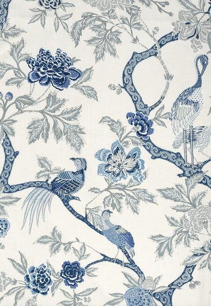 FSchumacher Fabric 174081 Arbre Chinois Porcelain