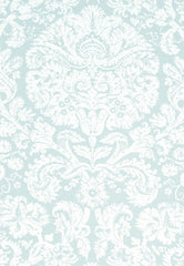 FSchumacher Fabric 174132 Barresa Damask Aqua