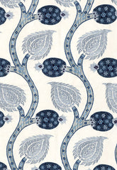 FSchumacher Fabric 174181 Nurata Embroidery Lapis