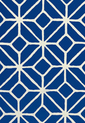 FSchumacher Fabric 174235 Trellis Print Marine