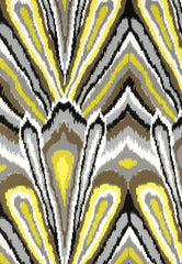 FSchumacher Fabric 174282 Peacock Print Driftwood