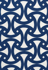 FSchumacher Fabric 174300 Santorini Print Marine
