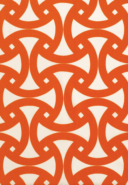 FSchumacher Fabric 174301 Santorini Print Persimmon