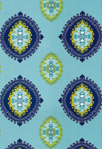 FSchumacher Fabric 174320 Super Paradise Print Pool