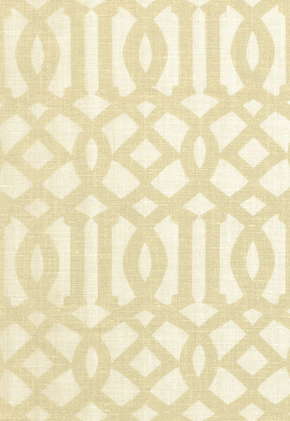 FSchumacher Fabric 174412 Imperial Trellis II Sand, Ivory