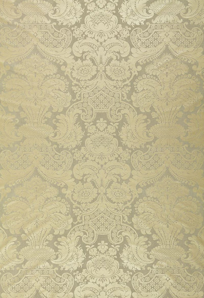 FSchumacher Fabric 174422 Padova Damask Print Mercury