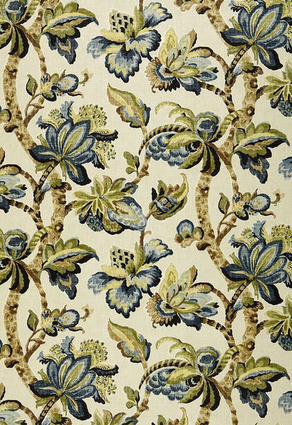 FSchumacher Fabric 174442 Kemscott Indigo