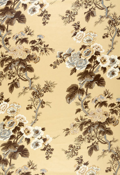 FSchumacher Fabric 174451 Pyne Hollyhock Tobacco