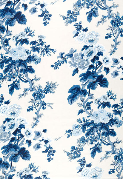 FSchumacher Fabric 174452 Pyne Hollyhock Indigo