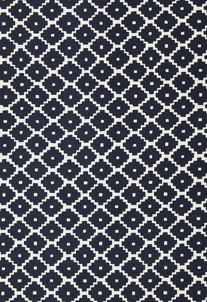 FSchumacher Fabric 174486 Ziggurat Navy