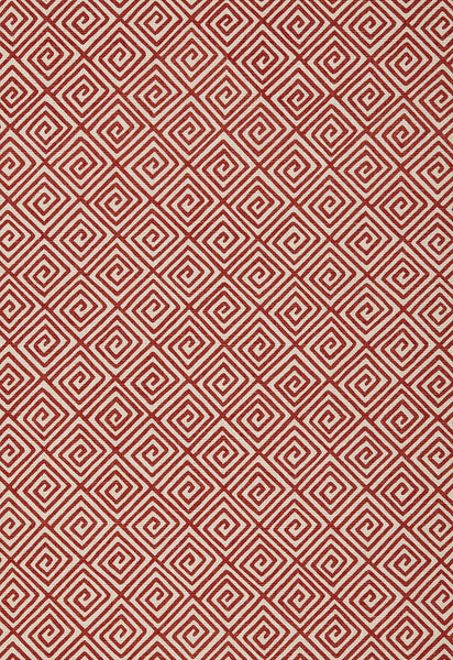 FSchumacher Fabric 174502 Greek Key Ruby