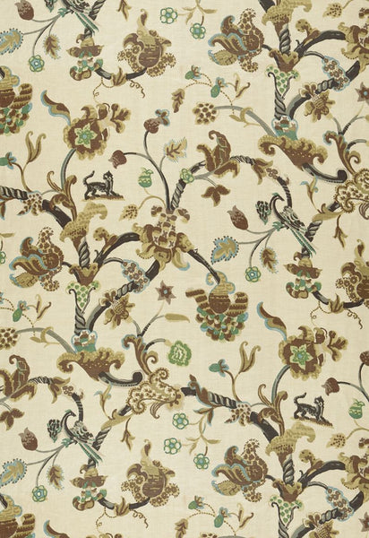 FSchumacher Fabric 174531 Eastbury Manor Print Moonstone